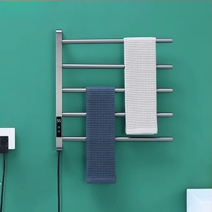 Rozsdamentes acélból 304 melegített törölközőtartó, 4 szintű, elektroplating felület