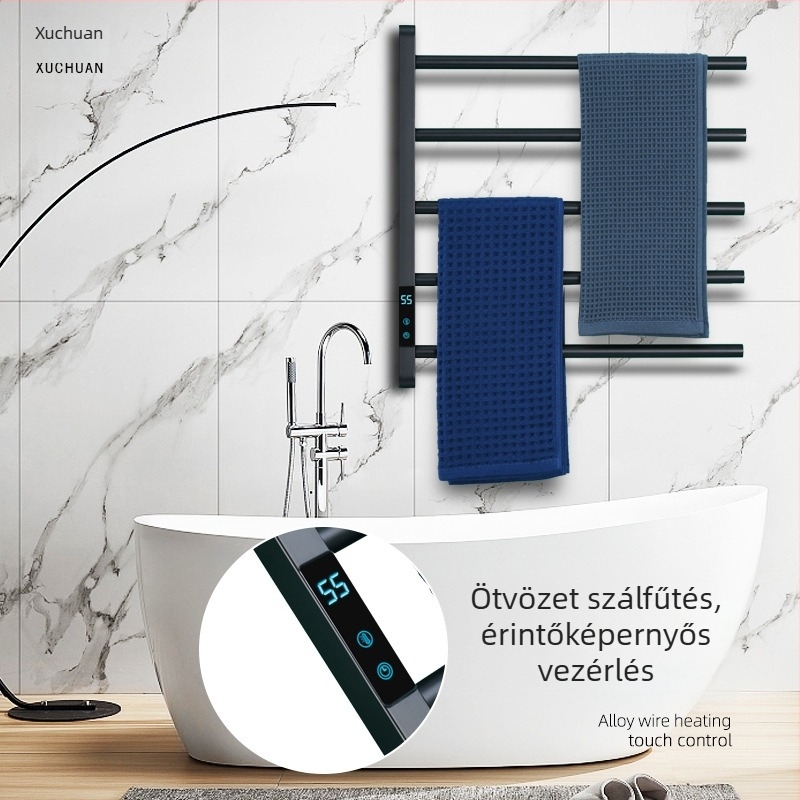 Rozsdamentes acélból 304 melegített törölközőtartó, 4 szintű, elektroplating felület