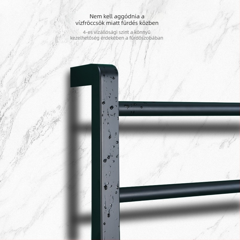 Rozsdamentes acélból 304 melegített törölközőtartó, 4 szintű, elektroplating felület