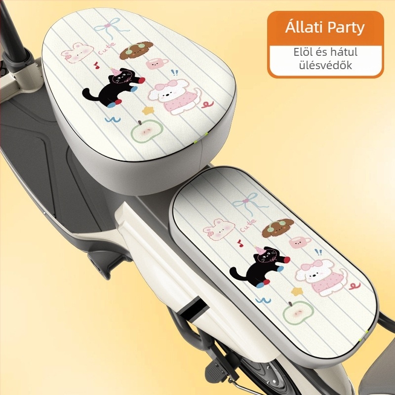 Elektromos kerékpár nyeregfedő – napfény- és esőálló, puha PU párna – kompatibilis az Aima és Yade elektromos kerékpárokkal