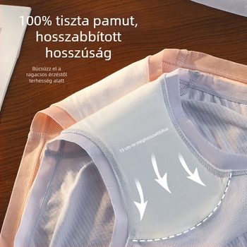 Magas derekú kismama alsónemű, varrásmentes, lélegző, antibakteriális, pamutszegély a szemérem részen