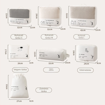 KITION G3 utazási tároló kocka – Wanda anyag, többfunkciós, modern minimalista stílus