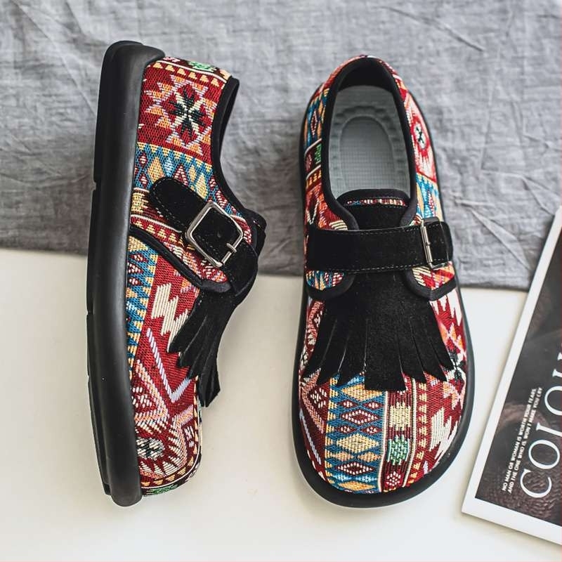 Férfi vászon slip-on loafer cipő, légáteresztő, középmagas, gumírozott talp, PVC belső talp