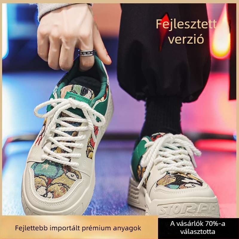 Férfi vászon slip-on loafer cipő, légáteresztő, középmagas, gumírozott talp, PVC belső talp