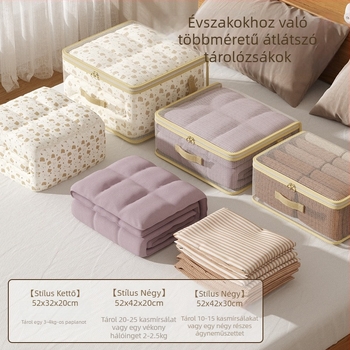 Átlátszó PVC összecsukható kubikus alakú tárolózsák – négy részes szervező a gardróbhoz, utazáshoz, hálószobához és nappalihoz