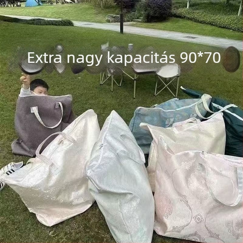 Ruhatároló táska, kocka alakú, Oxford anyag, japán stílus, mindennapi használatra, utazásokhoz és hálószobai tároláshoz, nedvességálló és porálló