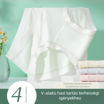Kismama fehérnemű, Class A, Baby-grade minőség, V-alakú alacsony derék, pocaktámasz, hosszított, antibakteriális, varrás nélküli, minden terhességi szakaszhoz