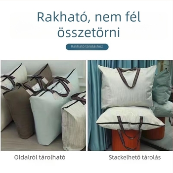 Paplan tároló táska, kubus alakú, poliészter, szállításra és költöztetésre, paplanok és egyéb tárgyak számára