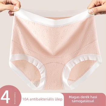 100% pamutból készült magas derekú terhesnői alsónemű, hosszú ágyéktámasz, antibakteriális, lélegző, has támasz