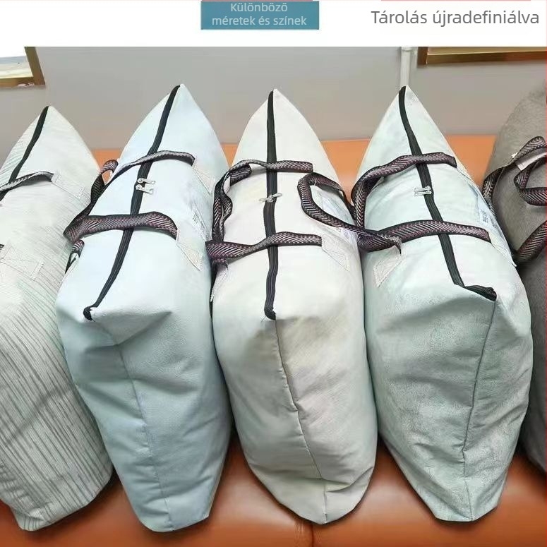 Paplan-tároló táska, kocka alakú, poliészter, nagy kapacitás, költözéshez és utazási tároláshoz.