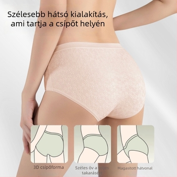 V-alakú pamut kismama bugyi, alacsony derék, nagy rugalmasság, hosszított ágyéktáji rész, nőknek plusz méret