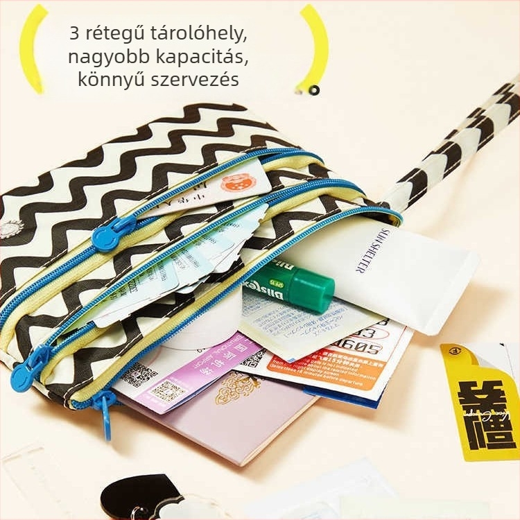 Geustos tárolófüggő táska — kézitáska stílus, vászon, ultrakönnyű, utazásokhoz, kozmetikumok és dokumentumok tárolására