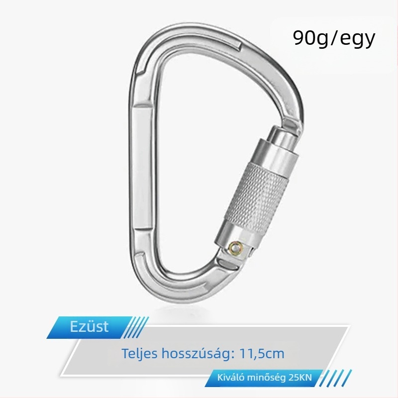 Gyorskioldó karabiner automatikus zárással, alumíniumötvözet, 25 kN, márka Q&C, 100 darabos csomag
