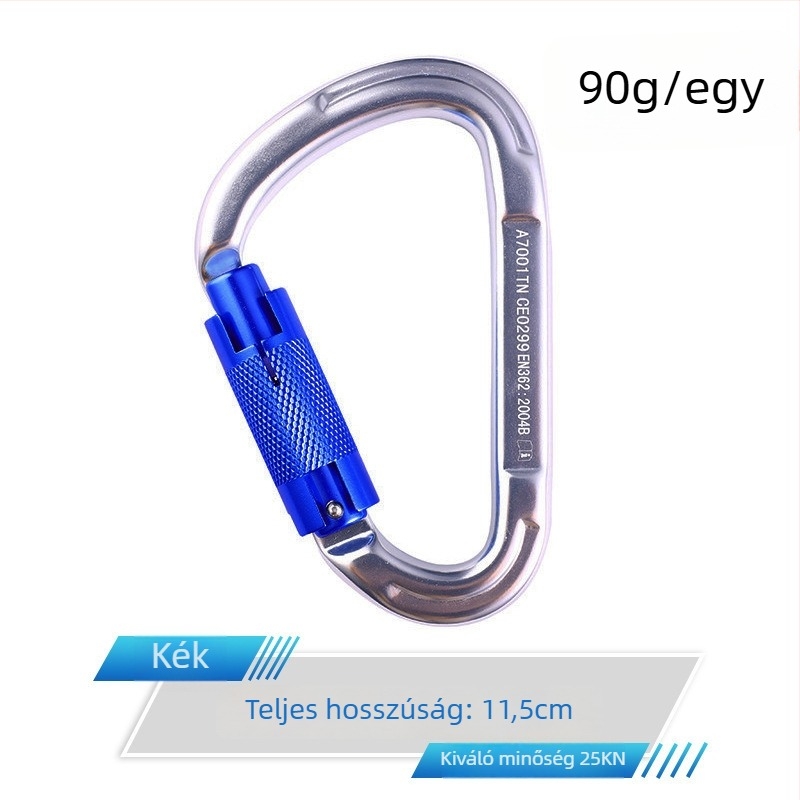 Gyorskioldó karabiner automatikus zárással, alumíniumötvözet, 25 kN, márka Q&C, 100 darabos csomag