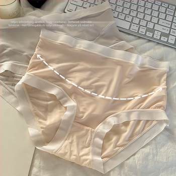 Kismama fehérnemű, Ice Silk anyag (80-90% nylon), magas derekú, lélegző, intim részen 100% pamut bélés