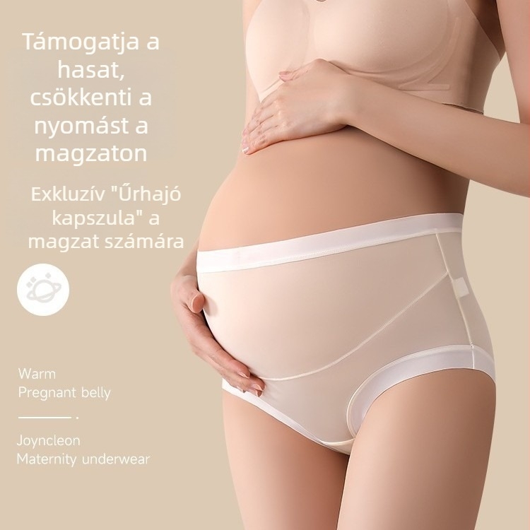 Kismama fehérnemű, Ice Silk anyag (80-90% nylon), magas derekú, lélegző, intim részen 100% pamut bélés
