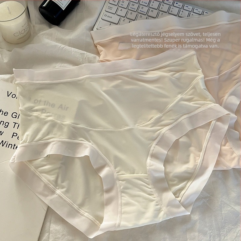 Kismama fehérnemű, Ice Silk anyag (80-90% nylon), magas derekú, lélegző, intim részen 100% pamut bélés