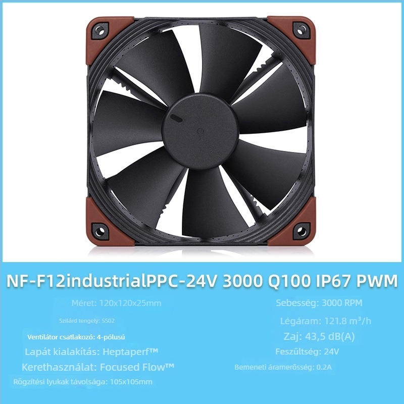 Owl F12/P12 sor PC ház ventilátora, PWM intelligens hőmérséklet-vezérléssel, 5V, 1500 RPM, SSO2 csapágy