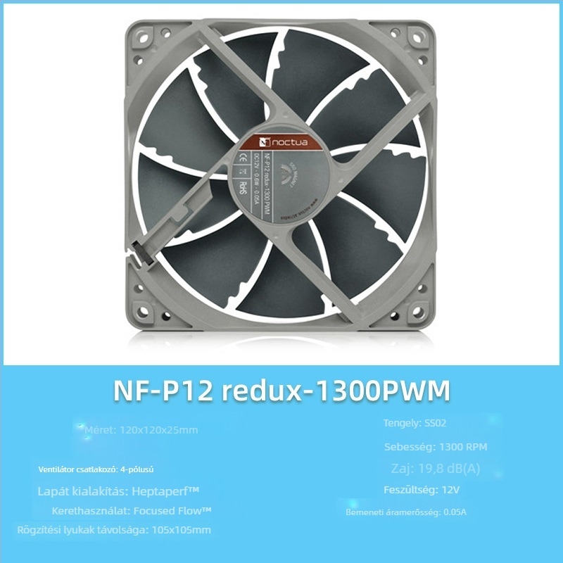 Owl F12/P12 sor PC ház ventilátora, PWM intelligens hőmérséklet-vezérléssel, 5V, 1500 RPM, SSO2 csapágy