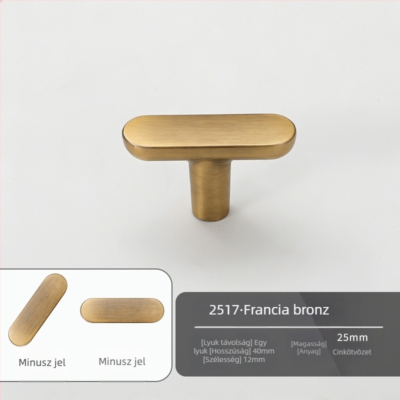 Fiók fogantyú | Modern minimalista stílus, cink ötvözet, présöntés, rúdszerű forma, állítható furatköz, modell 2519