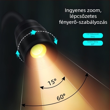 Akvárium spotlámpa állítható fókuszú és fényerővel, 10W, alumínium ötvözet, 300 g