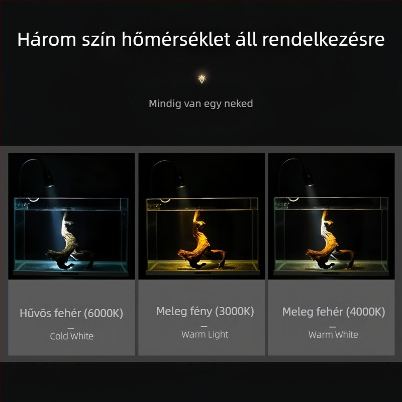 Akvárium spotlámpa állítható fókuszú és fényerővel, 10W, alumínium ötvözet, 300 g