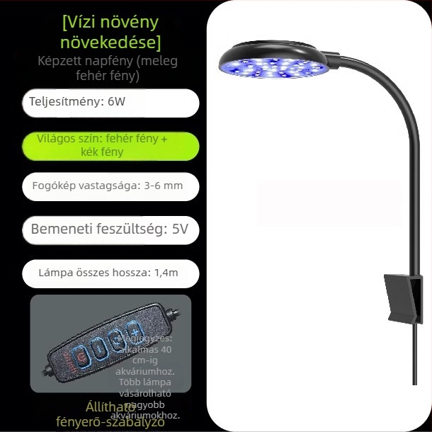 Akvárium LED világítás ABS házban, 120 g, növényvilágításhoz