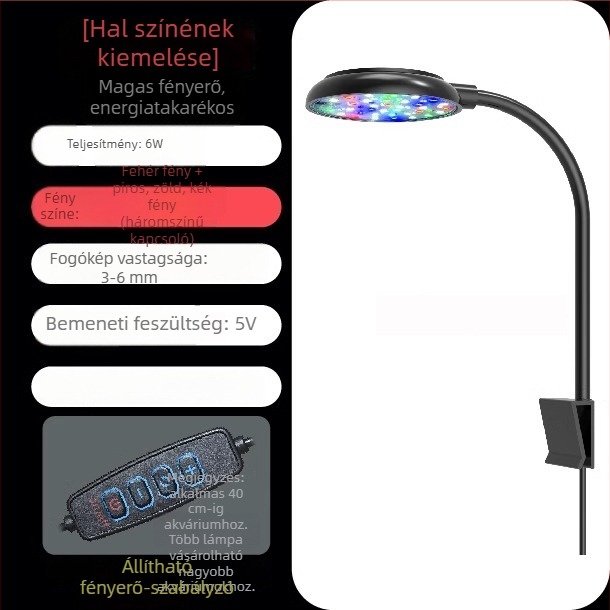 Akvárium LED világítás ABS házban, 120 g, növényvilágításhoz