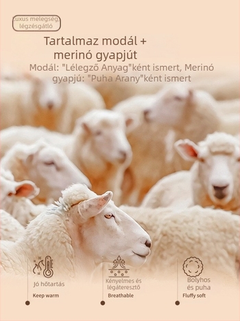 Férfi gyapjú-modál kardigán pulóver, kötött felső, hosszú ujjú, kerek nyakú, lazább szabás, bordázott szegély