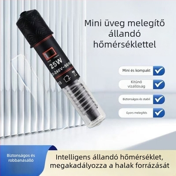 Akváriumi fűtőpálca, automatikus állandó hőmérséklet, üvegtest, 25W/50W