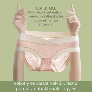 Kismama alsónemű – Ice Silk anyag, középmagas derekú, gyorsan száradó, antibakteriális, 100% selyem bélés