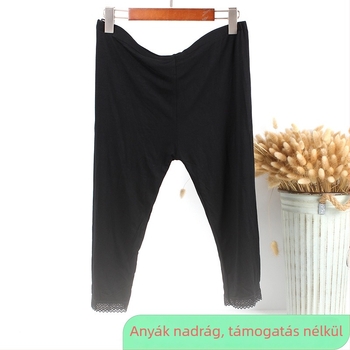 Kismama crop nadrág pocak-támasztással, vékony nyár, modal-pamut keverék, szoros szabás