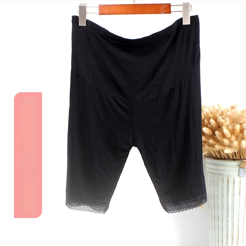 Kismama crop nadrág pocak-támasztással, vékony nyár, modal-pamut keverék, szoros szabás