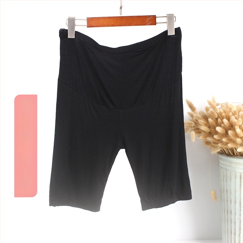 Kismama crop nadrág pocak-támasztással, vékony nyár, modal-pamut keverék, szoros szabás