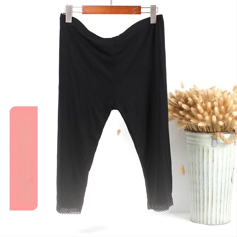 Kismama crop nadrág pocak-támasztással, vékony nyár, modal-pamut keverék, szoros szabás