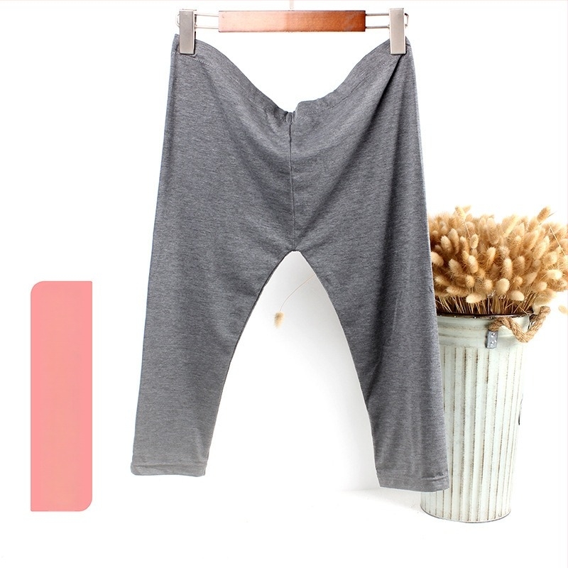 Kismama crop nadrág pocak-támasztással, vékony nyár, modal-pamut keverék, szoros szabás