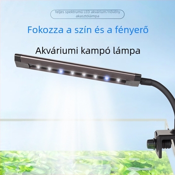 LED akvárium clipfény, alumínium ötvözet ház, 15W, teljes spektrum