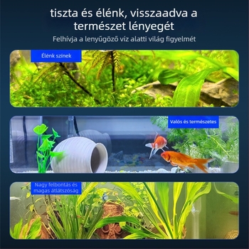 LED USB akváriumi csipeszes lámpa — asztali használatra, ABS + vaskanyar kivitel, 8W LED világítás