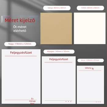 Think about it Papírból készült jegyzetfüzet – üres vázlatoldalak, téphető oldalak, alapcsomagolás