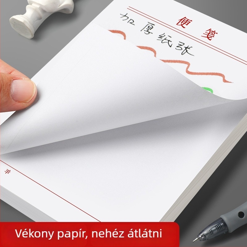 Think about it Papírból készült jegyzetfüzet – üres vázlatoldalak, téphető oldalak, alapcsomagolás