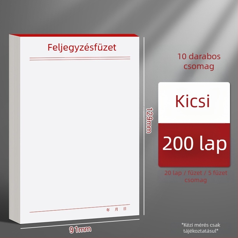 Think about it Papírból készült jegyzetfüzet – üres vázlatoldalak, téphető oldalak, alapcsomagolás