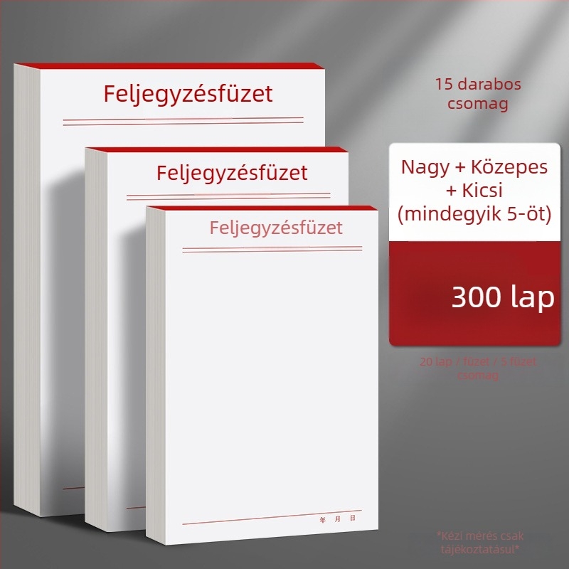 Think about it Papírból készült jegyzetfüzet – üres vázlatoldalak, téphető oldalak, alapcsomagolás