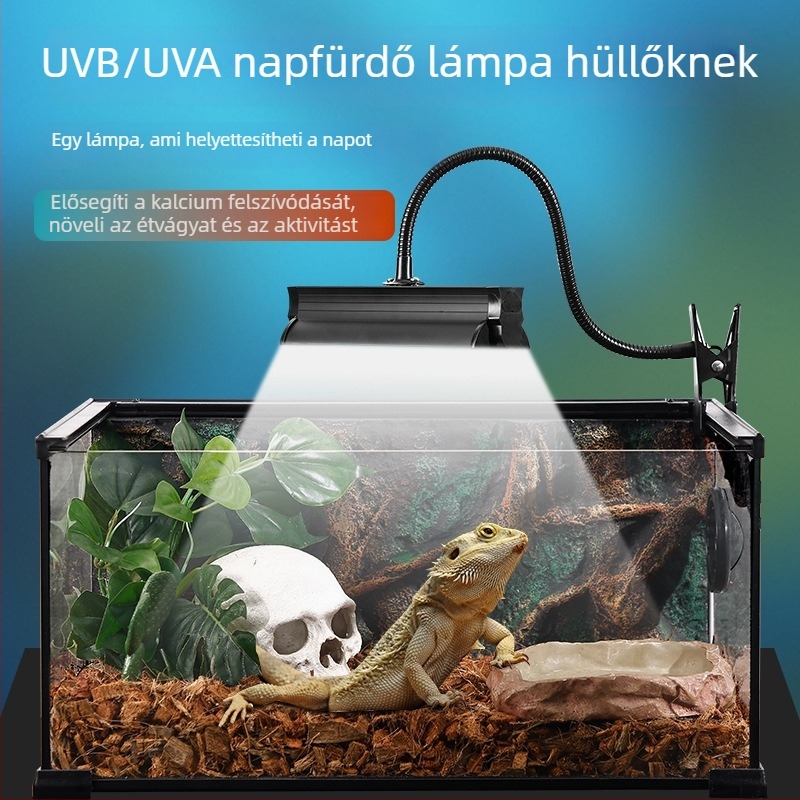 Starfire Lighting UVB/UVA LED lámpa hüllőkhöz, hosszú cső, teljes spektrum, kalcium-kiegészítő