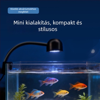 USB klipszes akváriumi lámpa, teljes spektrumú (2W, PVC, Xinma)
