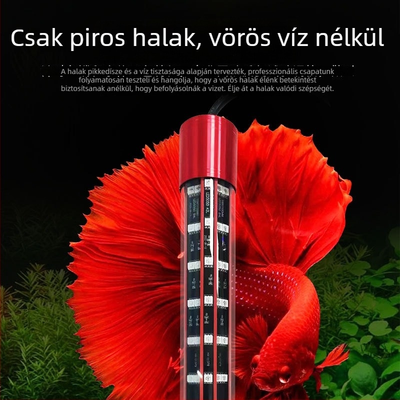 Koi- és sárkányhalak akvárium LED fénye, 5 sor LED, 240° ultra széles vetület, 30–80W