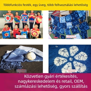 Tie-Dye DIY Készlet Gyerekeknek, Folyékony Színek Üvegekben Ásványi Pigmentekkel, Nincs Főzés, Kapacitás 50, Márka Tips