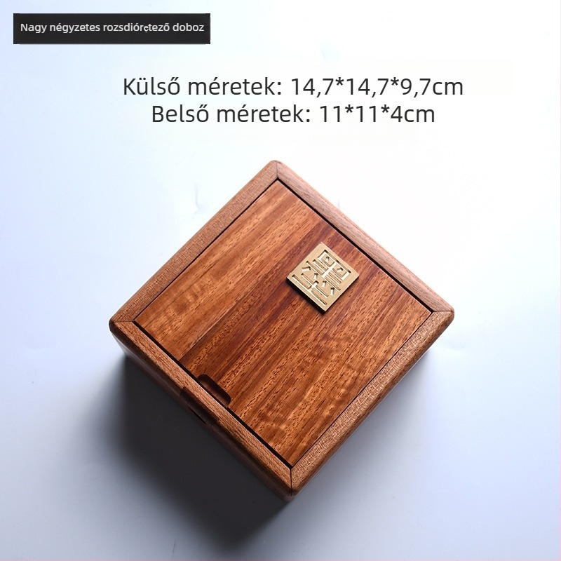 Mechanikus ékszerdoboz, mortise-and-tenon szerkezettel, természetes fával, ékszer-tároló