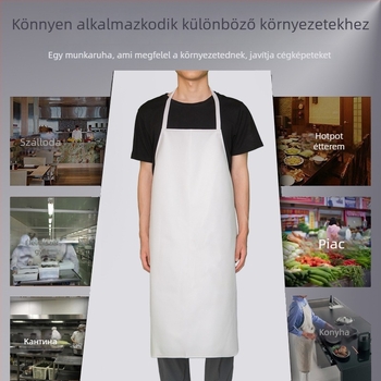 PU bőr kötény – vízálló, olajálló, ujjatlan, vendéglátóipari konyhai használatra