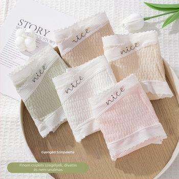 Yilifen kismama fehérnemű, alacsony derekú, 100% pamut, légáteresztő, antibakteriális, hastámasz, középső–késői terhességre