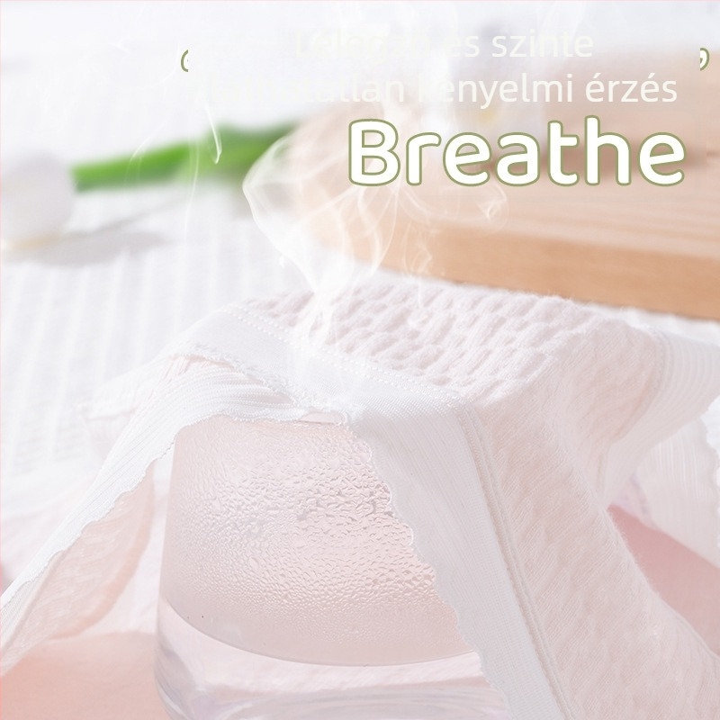 Yilifen kismama fehérnemű, alacsony derekú, 100% pamut, légáteresztő, antibakteriális, hastámasz, középső–késői terhességre